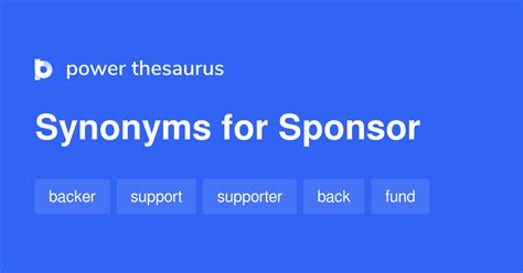 sponsor thesaurus|another word for sponsoring.